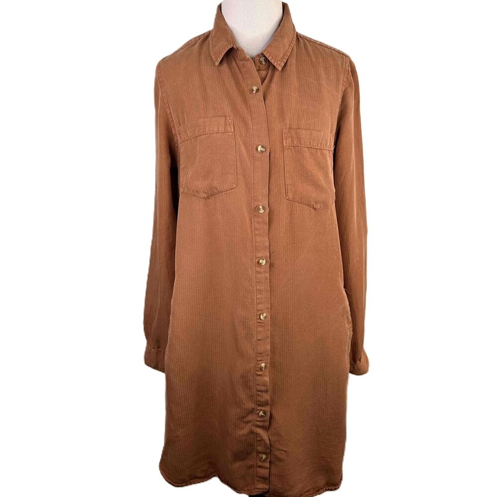 Altar'd State Rust Long Sleeve Collar Button Cuffs Shirt Dress Size Small